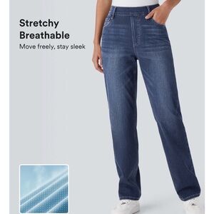 HALARA Women's Classic Blue Straight Leg Jeans